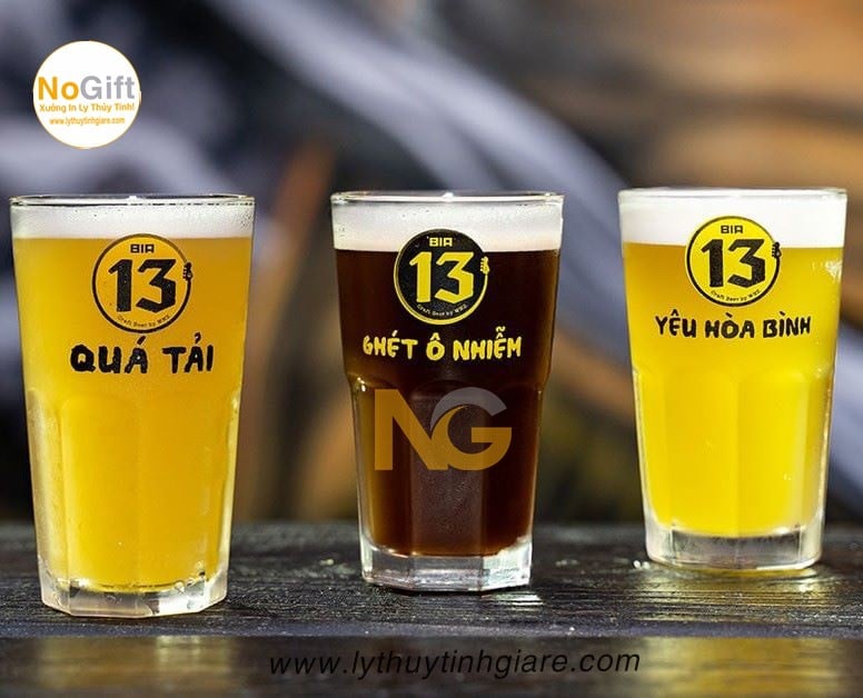 Địa Chỉ Nhập Khẩu Ly Bia Lớn In Logo Nhà Hàng, Quán Bia TPHCM | NoGIft