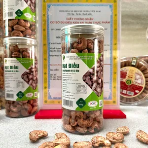 Hạt điều sấy nguyên vị còn vỏ lụa