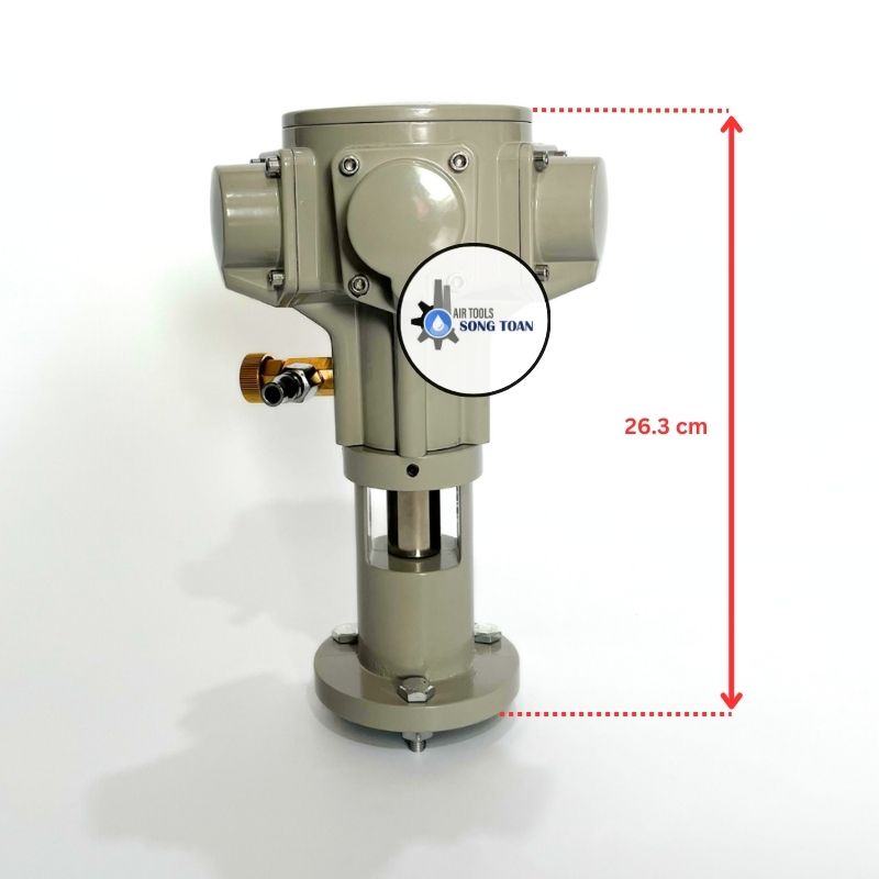 Motor khuấy hóa chất tốc độ cao dùng hơi khí nén 5 piston 0.5HP