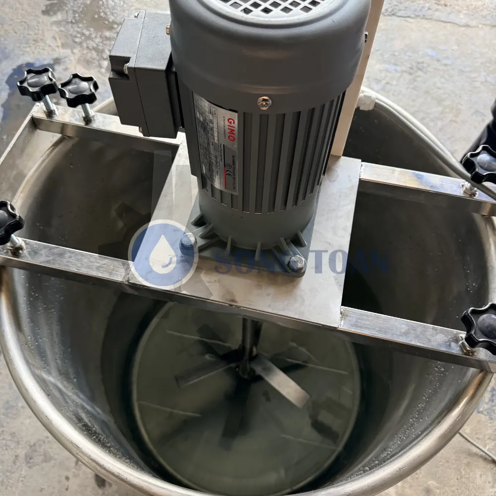 máy khuấy gá ngang