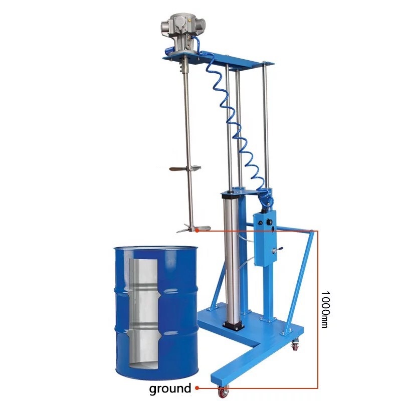 Máy khuấy sơn nâng hạ dùng hơi khí nén