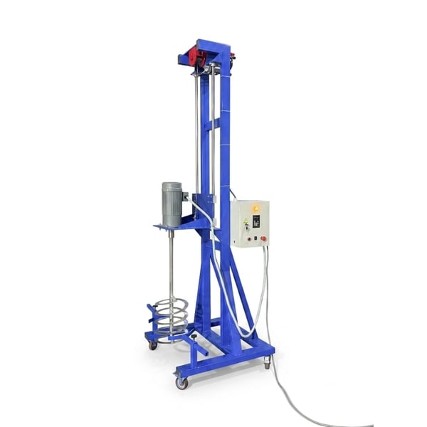 MÁY KHUẤY SƠN HÓA CHẤT 3HP GIẢM TỐC THÙNG 200 LÍT NÂNG HẠ TỜI ĐIỆN