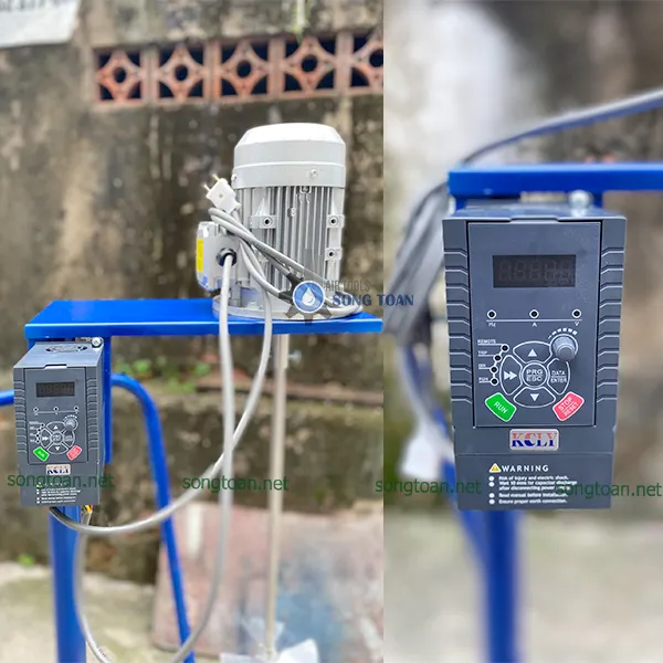 Máy Khuấy Sơn Nâng Hạ Cơ Motor 1HP Dùng Điện 220V