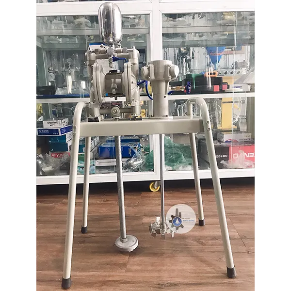 Máy Khuấy Sơn 20 Lít Kết Hợp Máy Bơm Màng Sơn