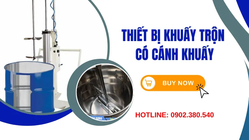 Thiết Bị Khuấy Trộn Có Cánh Khuấy Công Suất Cao, Ứng Dụng Rộng Rãi