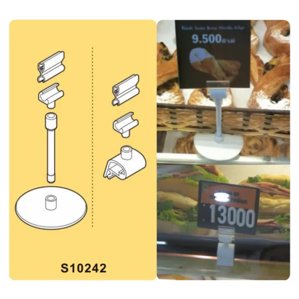 Giá đỡ bảng giá và phụ kiện cho tiệm bánh hoặc cửa hàng bán đồ ăn sẵn