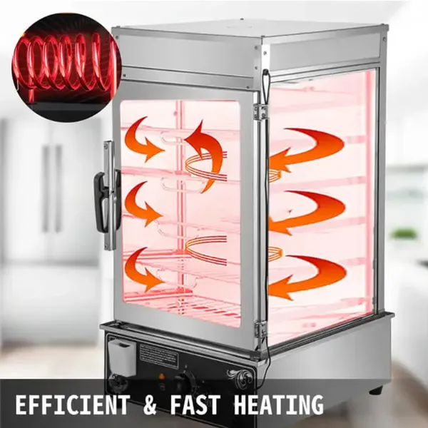 Steamed food display cabinets