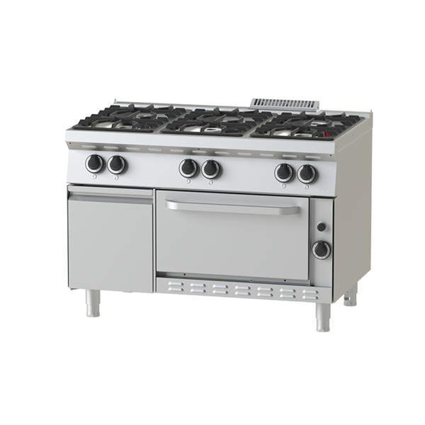 Bếp Âu 6 họng có lò nướng gas NGR 12-75 (ME)