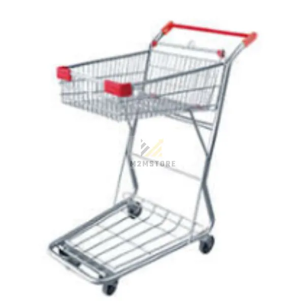 Xe đẩy siêu thị 2 tầng