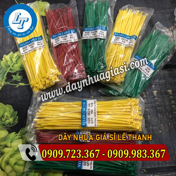 NHÀ CUNG CẤP DÂY RÚT NHỰA GIÁ SỈ, GIÁ RẺ TẠI TPHCM dây rút nhựa nhiều màu