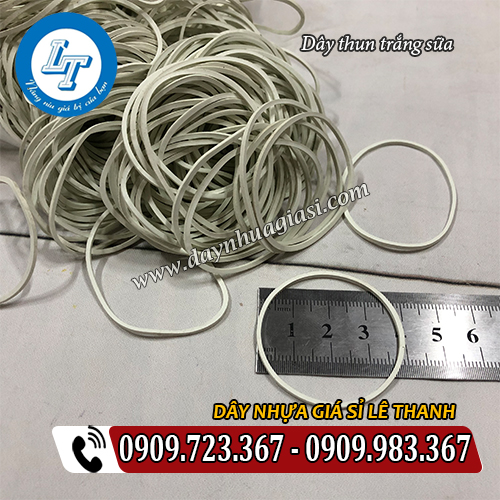 dây thun trắng sữa size đại đường kính 38mm dây thun trắng sữa size đại đường kính 38mm