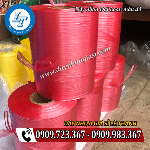 bán dây nilon đài loan màu đỏ cuộn 2kg bán dây nilon đài loan màu đỏ cuộn 2kg