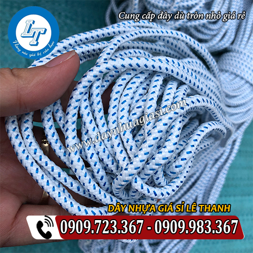 bán sỉ dây dù tròn nhỏ trắng sọc xanh giá rẻ bán sỉ dây dù tròn nhỏ trắng sọc xanh giá rẻ