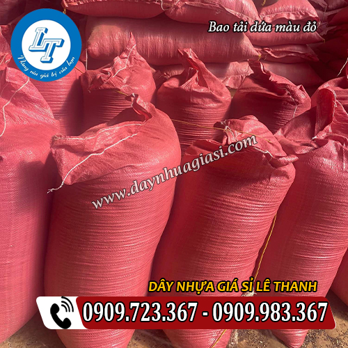 bao tải dứa màu đỏ đóng hàng tiện lợi bao tải dứa màu đỏ đóng hàng tiện lợi