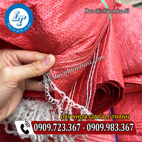 bao tải dứa màu đỏ may đáy bao chắc chắn bao tải dứa màu đỏ may đáy bao chắc chắn