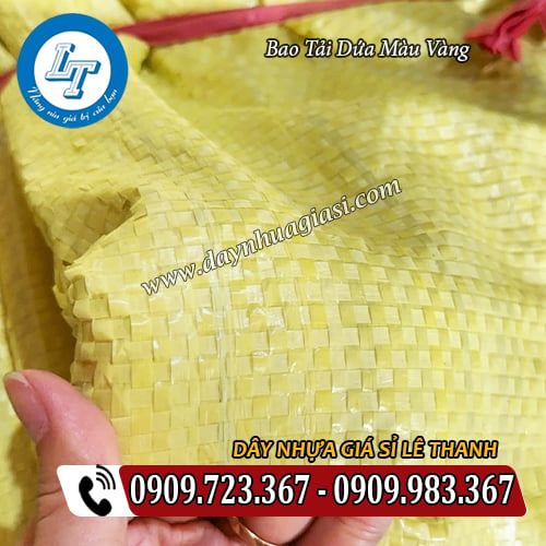 bao tải dứa màu vàng dệt thông thoáng bao tải dứa màu vàng dệt thông thoáng