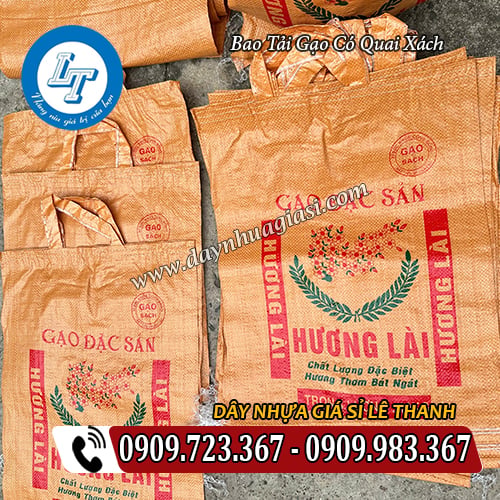 bao tải đựng gạo có quai xách in logo chuyên nghiệp bao tải đựng gạo có quai xách in logo chuyên nghiệp