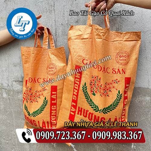 bao tải đựng gạo có quai xách tiện cầm nắm bao tải đựng gạo có quai xách tiện cầm nắm