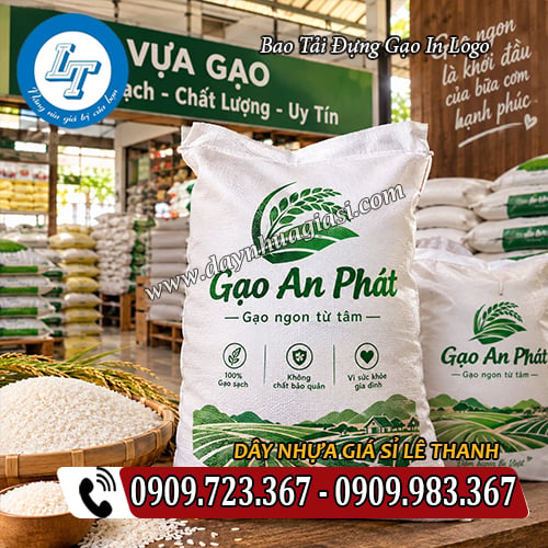 bao tải đựng gạo in logo quảng bá thương hiệu cửa hàng bao tải đựng gạo in logo quảng bá thương hiệu cửa hàng