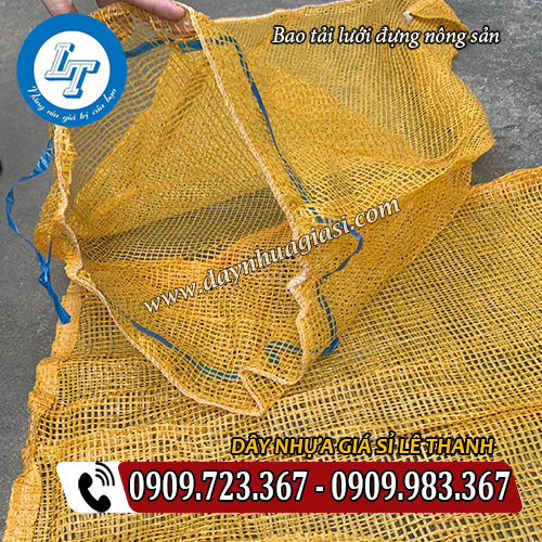 bao tải lưới đưng nông sản màu vàng bao tải lưới đưng nông sản màu vàng