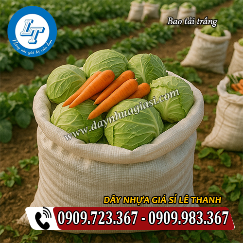 bao tải trắng đựng nông sản rau củ bao tải trắng đựng nông sản rau củ