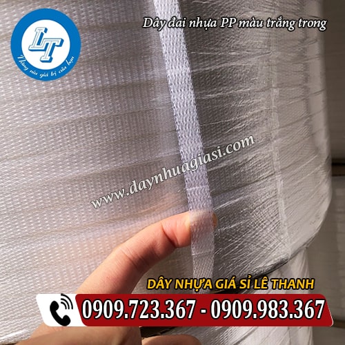 bề mặt dây đai nhựa pp trắng trong suốt bề mặt dây đai nhựa pp trắng trong suốt
