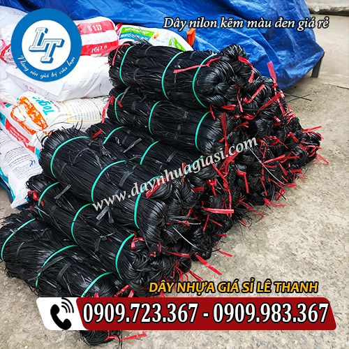chuyên sỉ dây nilon kẽm khô màu đen giá rẻ kiện 10kg chuyên sỉ dây nilon kẽm khô màu đen giá rẻ kiện 10kg