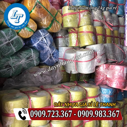 dây nilon ống 1kg giá rẻ đóng gói 10 cuộn 1 cây dây nilon ống 1kg giá rẻ đóng gói 10 cuộn 1 cây