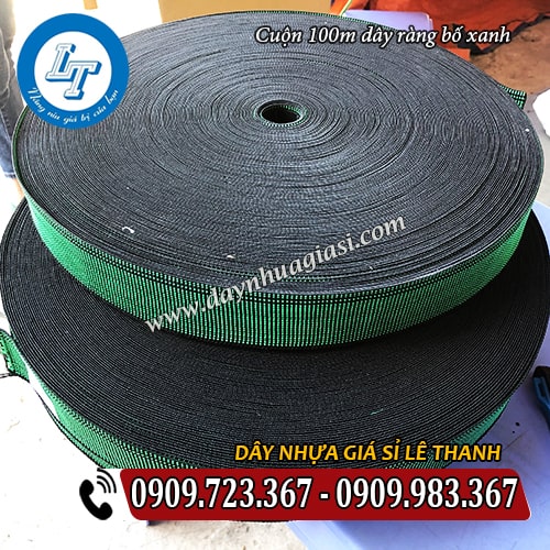 cuộn 100m dây ràng bố xanh bản rộng 5cm cuộn 100m dây ràng bố xanh bản rộng 5cm