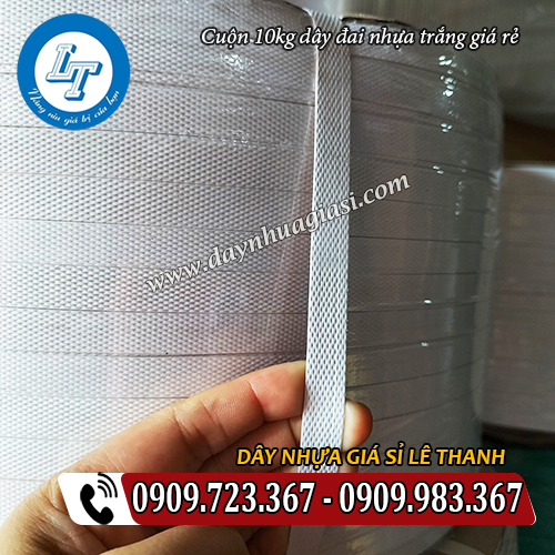 dây đai nhựa pp màu trắng sữa giá rẻ dây đai nhựa pp màu trắng sữa giá rẻ