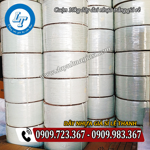 cuộn 10kg dây đai nhựa trắng giá rẻ tại xưởng cuộn 10kg dây đai nhựa trắng giá rẻ tại xưởng