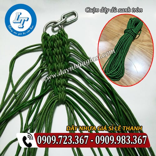 cuộn dây dù xanh tròn làm mắc nối võng cuộn dây dù xanh tròn làm mắc nối võng