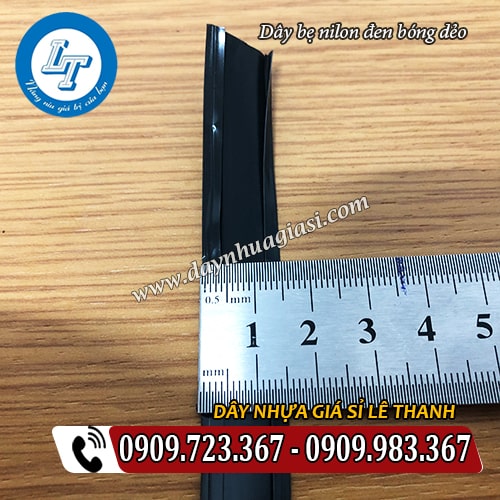 dây bẹ nilon đen bóng thành phẩm gấp xếp 15mm dây bẹ nilon đen bóng thành phẩm gấp xếp 15mm