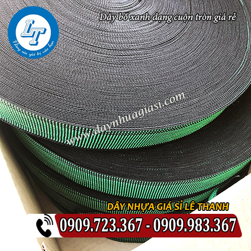 dây bố xanh dạng cuộn tròn giá rẻ chằng hàng hóa dây bố xanh dạng cuộn tròn giá rẻ chằng hàng hóa