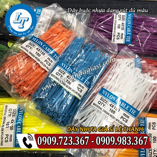 dây buộc nhựa dạng rút cố định đủ màu sắc dây buộc nhựa dạng rút cố định đủ màu sắc