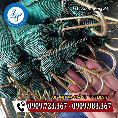 dây cao su ràng đồ có 2 đầu móc kim loại dây cao su ràng đồ có 2 đầu móc kim loại