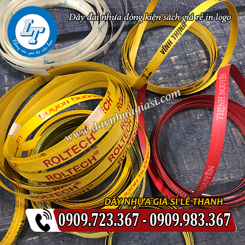 dây đai nhựa đóng kiện sách giá rẻ in logo dây đai nhựa đóng kiện sách giá rẻ in logo