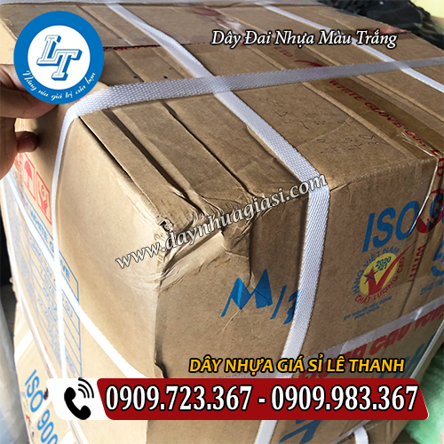 dây đai nhựa đóng thùng carton màu trắng dây đai nhựa đóng thùng carton màu trắng