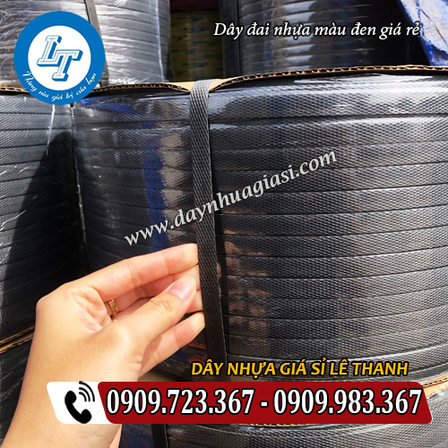 dây đai nhựa màu đen giá rẻ độ bền cao dây đai nhựa màu đen giá rẻ độ bền cao