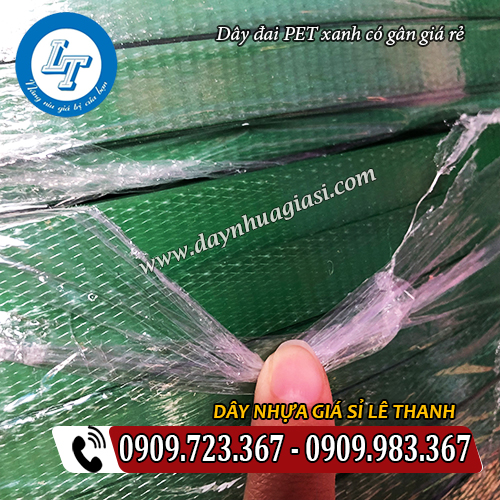 dây đai nhựa pet xanh có gân nổi trên bề mặt dây đai nhựa pet xanh có gân nổi trên bề mặt