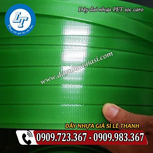 dây đai nhựa pet xanh sọc caro dây đai nhựa pet xanh sọc caro