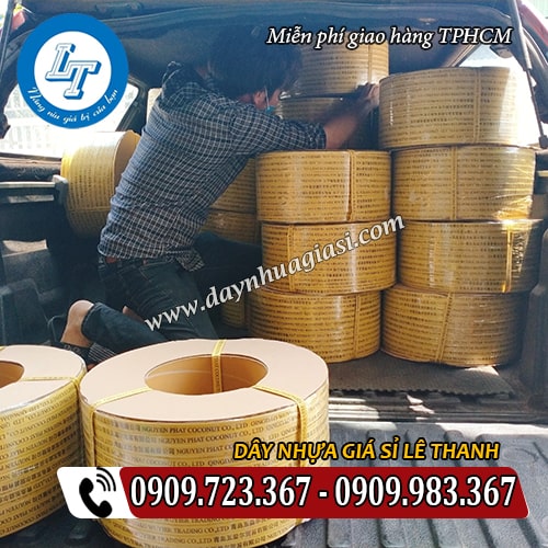 dây đai nhựa pp in logo giá rẻ miễn ship tphcm dây đai nhựa pp in logo giá rẻ miễn ship tphcm