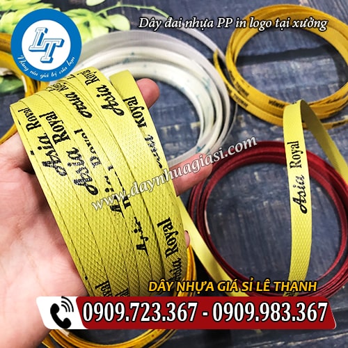 dây đai nhựa pp in logo mực in sắc nét dây đai nhựa pp in logo mực in sắc nét