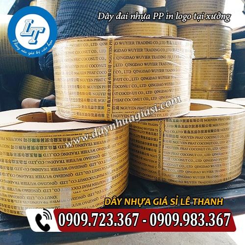 dây đai nhựa pp in logo tại xưởng giá rẻ dây đai nhựa pp in logo tại xưởng giá rẻ