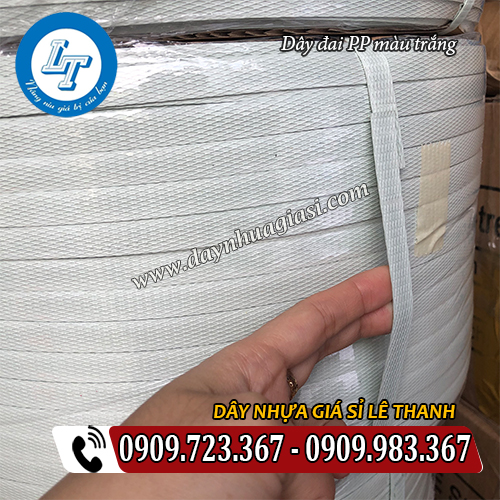 dây đai nhựa pp màu trắng tại xưởng lê thanh dây đai nhựa pp màu trắng tại xưởng lê thanh