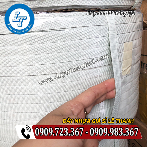 dây đai nhựa pp trắng 1f2 có độ bền cơ học cao dây đai nhựa pp trắng 1f2 có độ bền cơ học cao