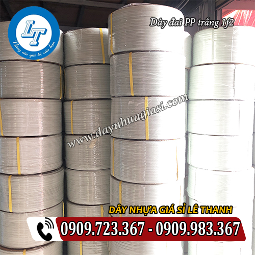 dây đai nhựa pp trắng 1f2 giá rẻ sẵn kho dây đai nhựa pp trắng 1f2 giá rẻ sẵn kho