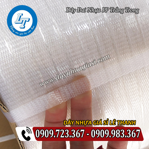 dây đai nhựa pp trắng trong bản rộng 12mm dây đai nhựa pp trắng trong bản rộng 12mm