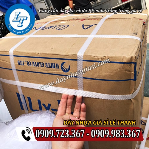 dây đai nhựa pp trắng trong đóng thùng carton dây đai nhựa pp trắng trong đóng thùng carton