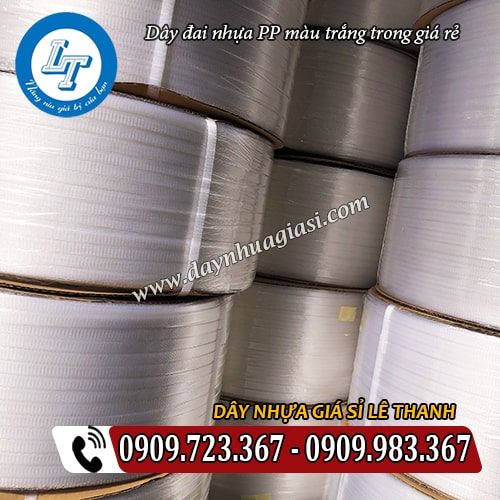 dây đai nhựa pp trắng trong giá rẻ sẵn số lượng dây đai nhựa pp trắng trong giá rẻ sẵn số lượng